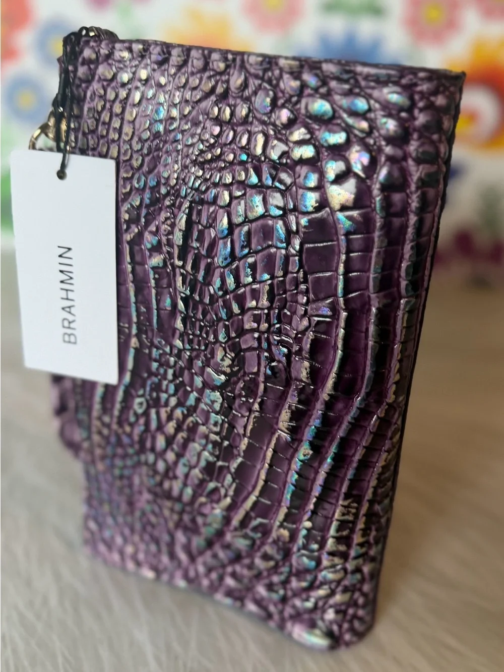 Brahmin Daisy Purple Passion Iridescent NWT FIRM $